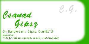 csanad gipsz business card